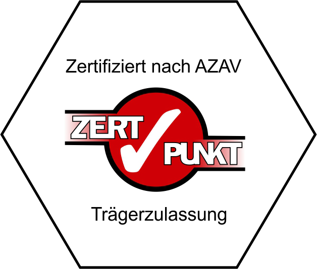 Zertifiziert nach AZAV (Zertpunkt)